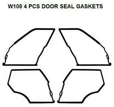 Door Seals Weatherstrip Seal Gaskets 250S 280S 250Se 280Se Mercedes Benz W108